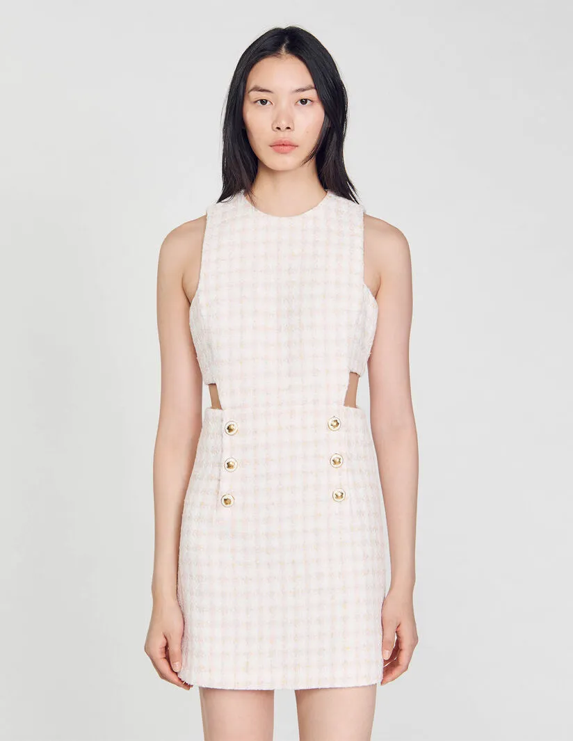 Openwork Tweed Dress