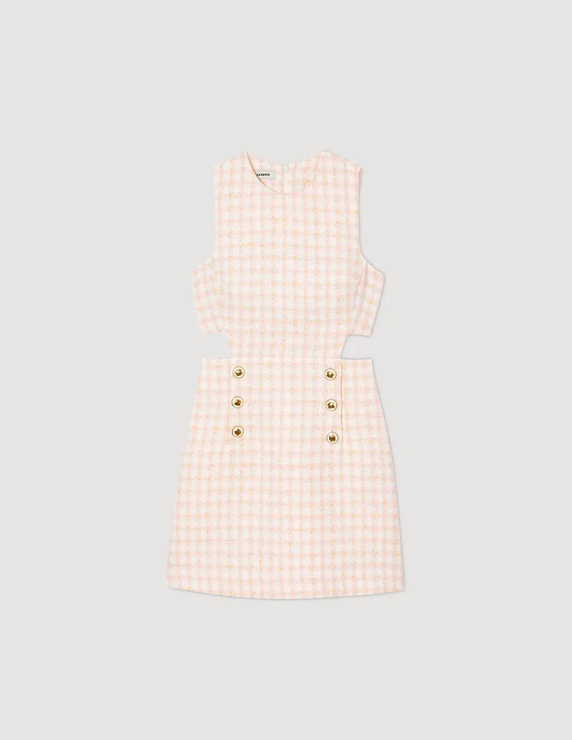 Openwork Tweed Dress