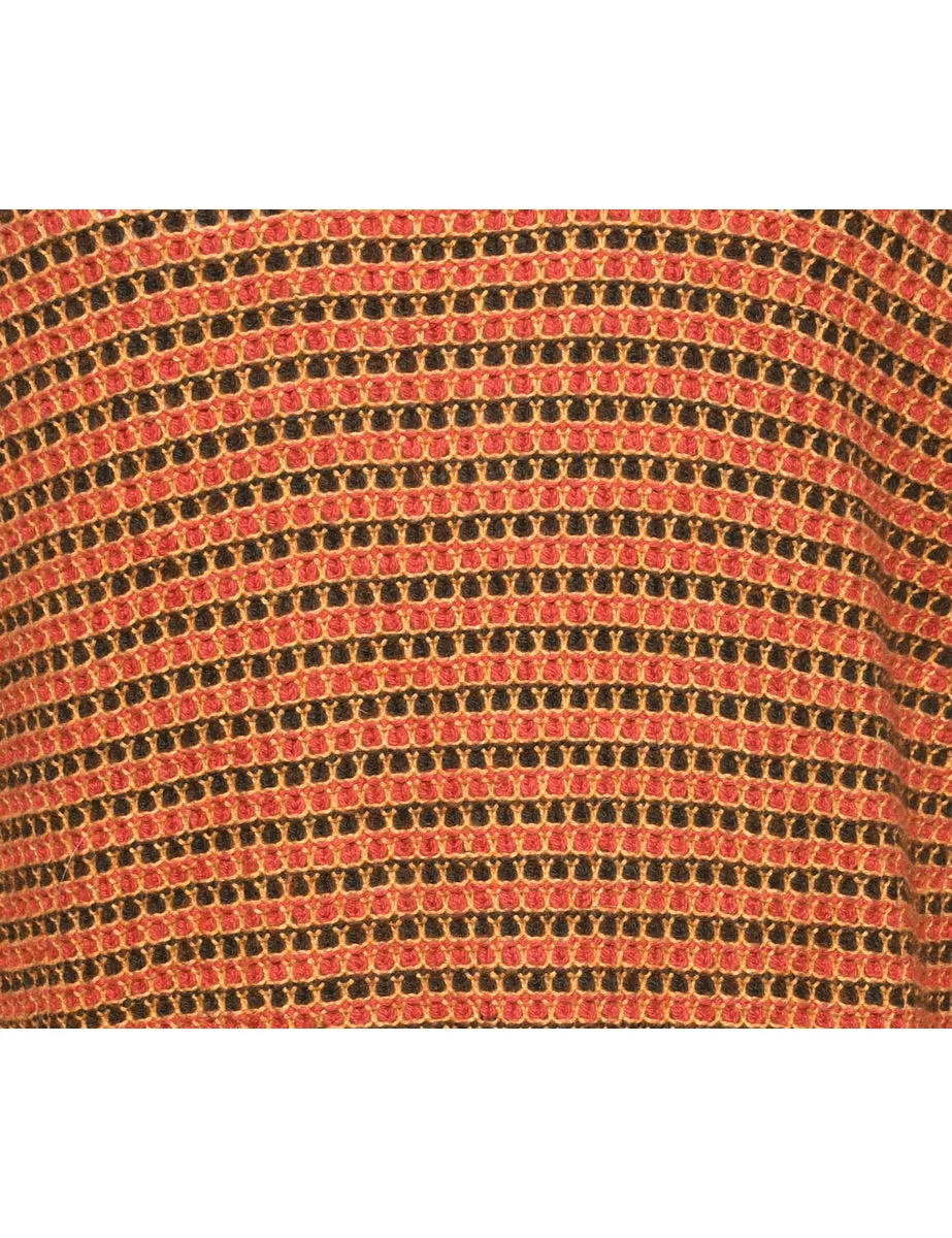 Patterned Brown Jumper - L
