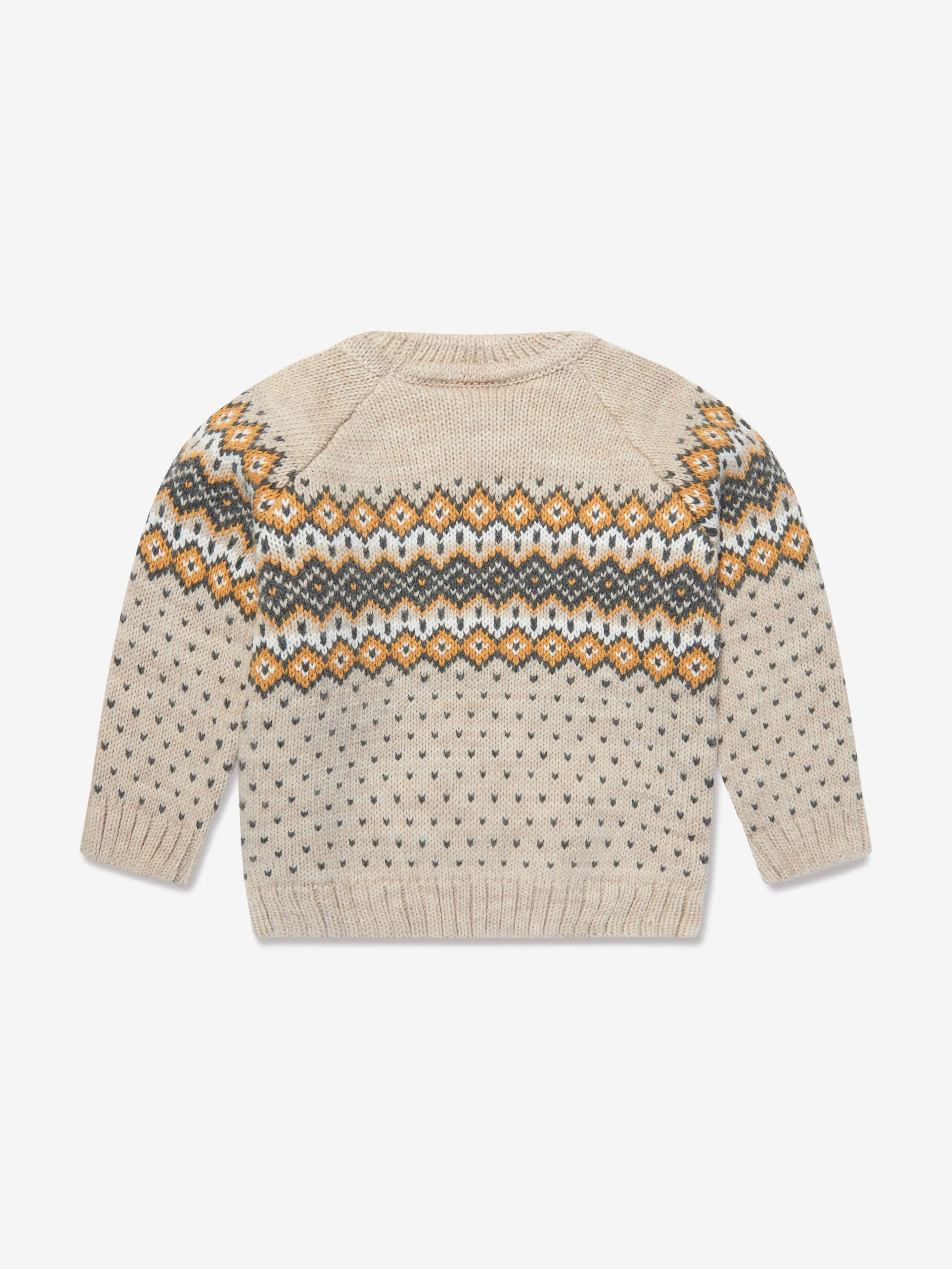 Paz Rodriguez Boys Wool Knitted Jumper in Beige