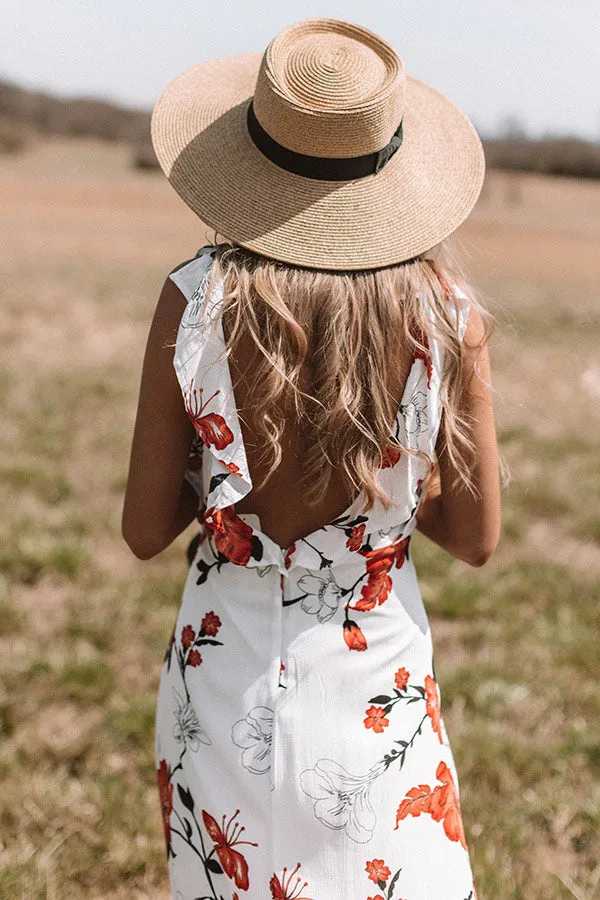 Peony Fields Wrap Maxi Dress