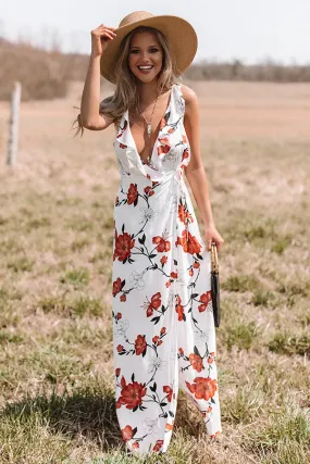 Peony Fields Wrap Maxi Dress