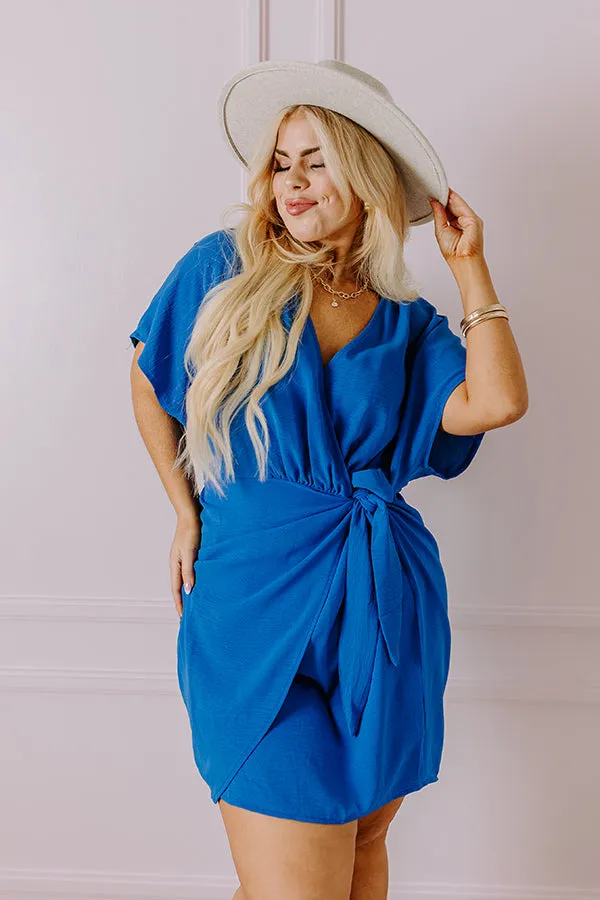 Possible Romance Mini Dress in Royal Blue Curves