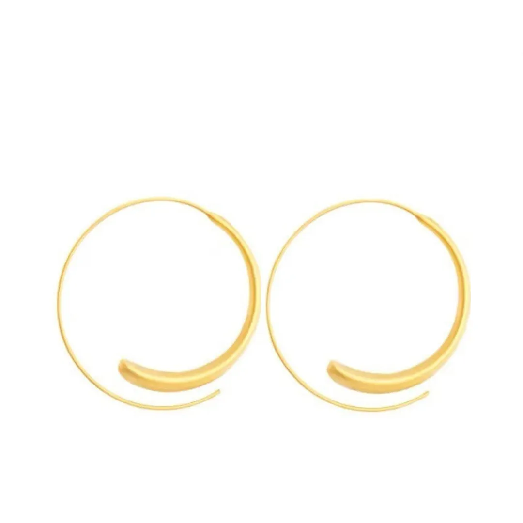 Pre Order:  Exaggerated Ear Hook Circle Earrings