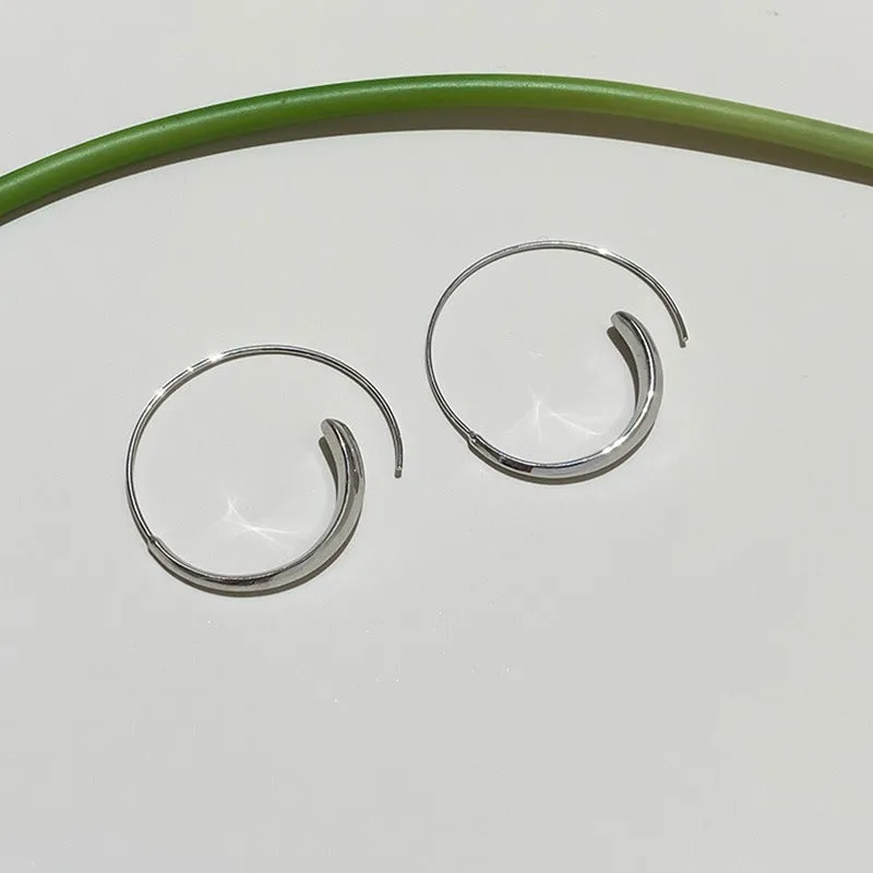 Pre Order:  Exaggerated Ear Hook Circle Earrings