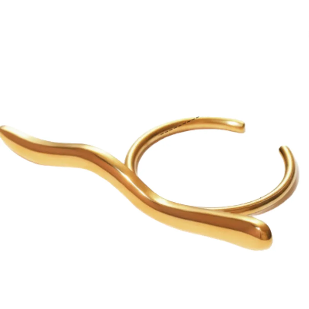 Pre Order:  Ripple Line Geometric Open Ring