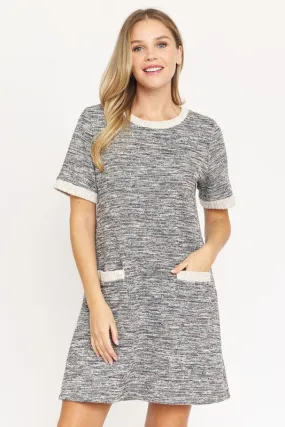 Preppy Tweed Shift Dress