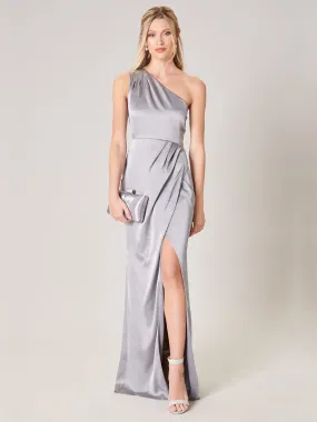 Prestige One Shoulder Pleat Detail Maxi Dress - Sugarlips