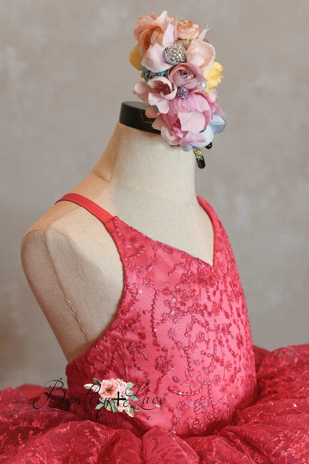 "Somewhere over the Rainbow" -  Bold Pink - Petal Short Length Dress ( 5 Year - Petite 6 Year)