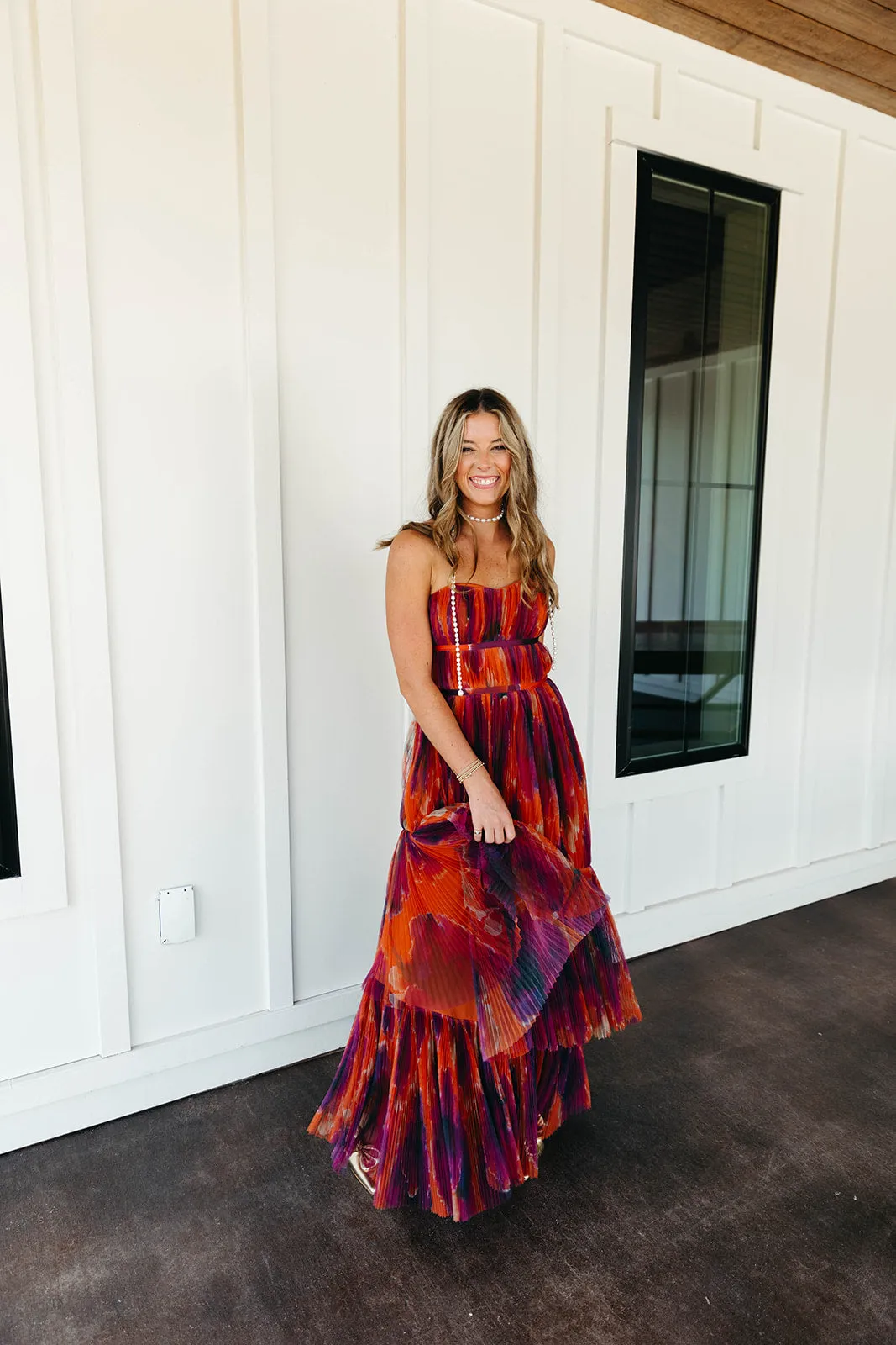 Renza Maxi Dress - Rust/Floral