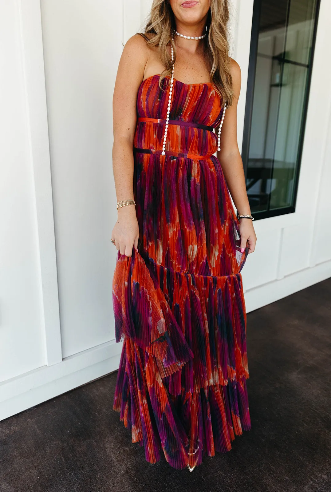 Renza Maxi Dress - Rust/Floral