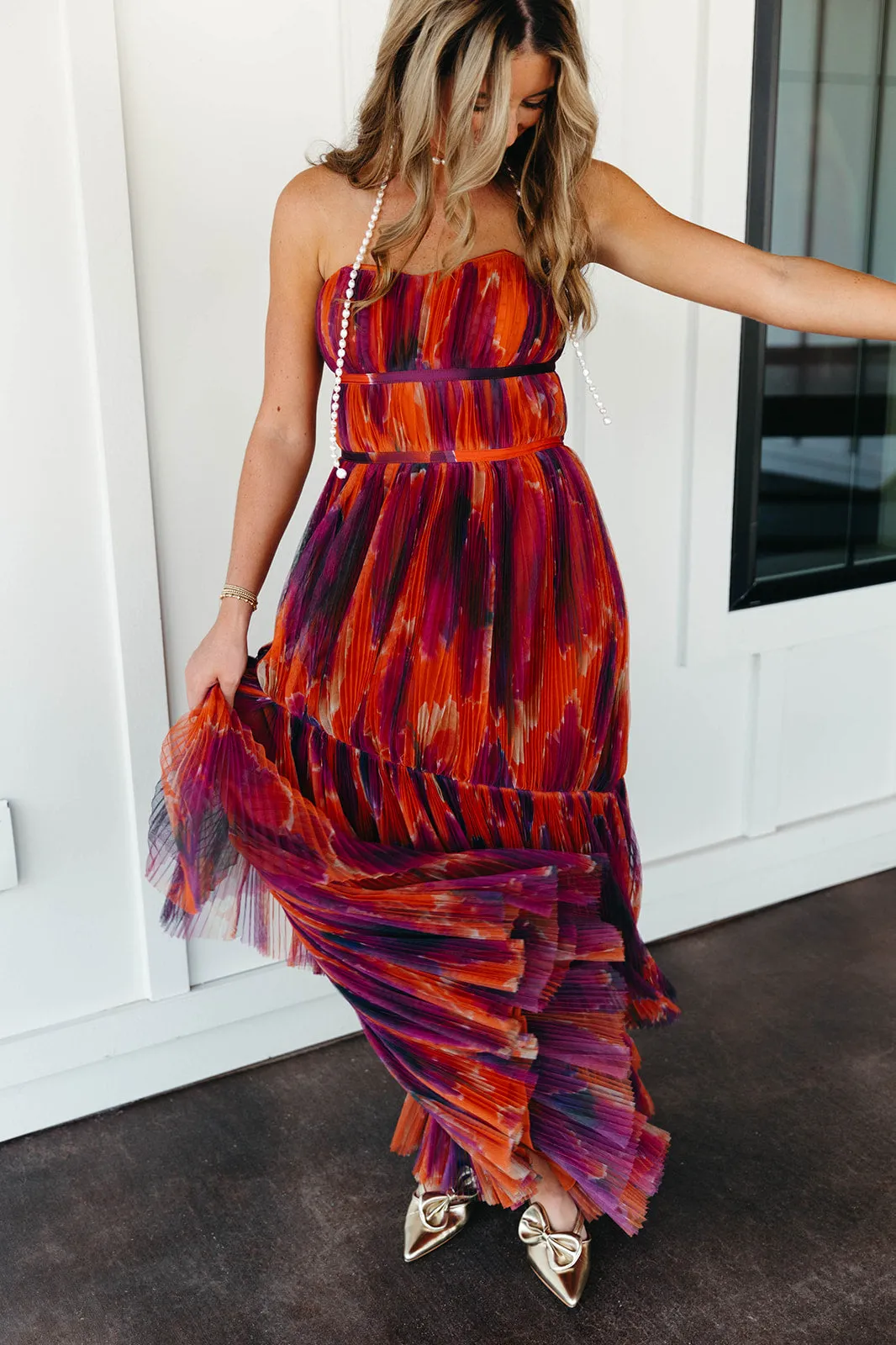 Renza Maxi Dress - Rust/Floral