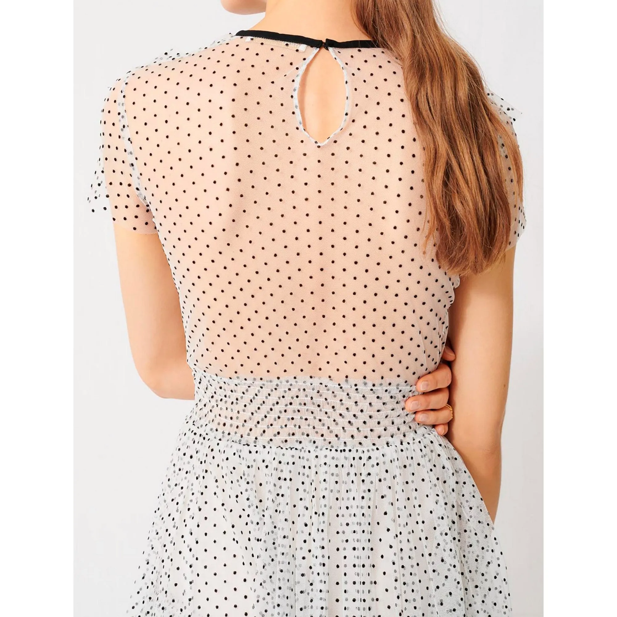 Riplume Dress - White / Black