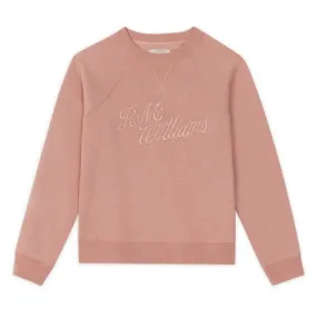 R.M.Williams Script Ladies Crew Neck Sweater - Dusty Pink