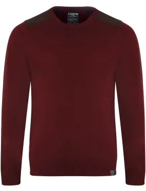 Roxton 2 light weight jumper in Oxblood - Kensington Eastside