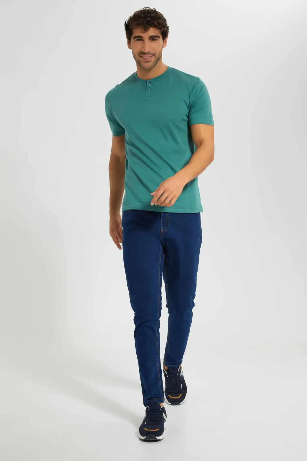 Sage Green Henley T-Shirt