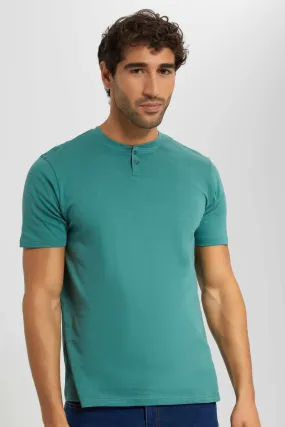 Sage Green Henley T-Shirt