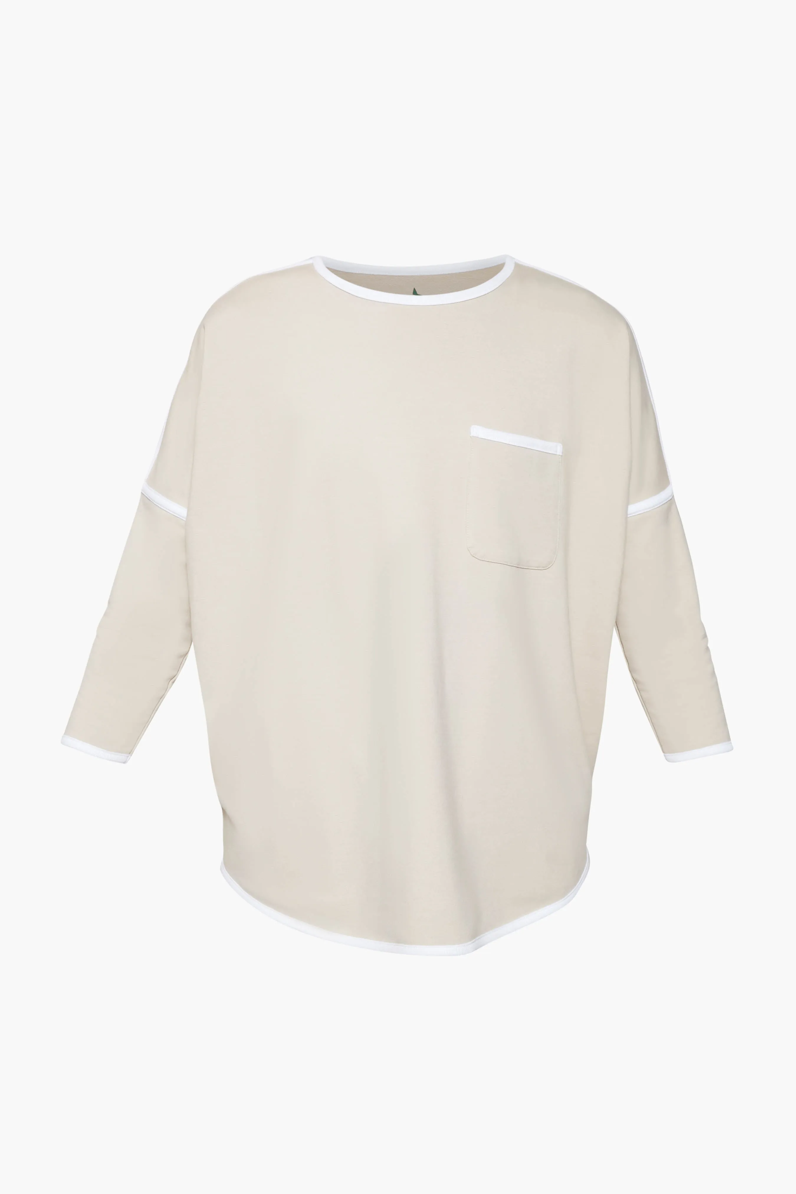 Sand and White Terry Farah Pullover
