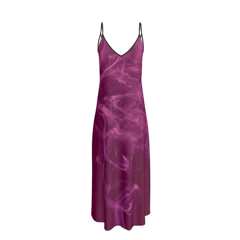 Silk Slip Dress Smoky Pink