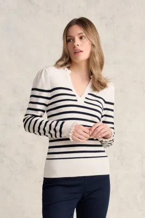 Stripe Wool Jumper - Ink & Cream Stripe