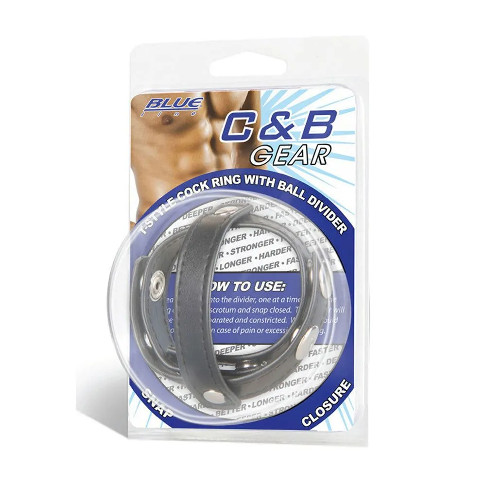 T-Style Cock Ring with Ball Divider