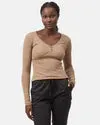 TENTREE WOMEN'S RIB HENLEY / PINE BARK