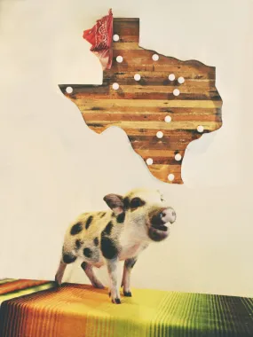 Texas Map Marquee Light