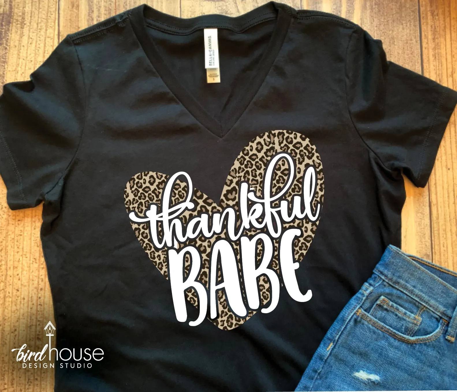 Thankful Babe Shirt, Cute Animal Print Fall Tee Thanksgiving, Pick Any Color