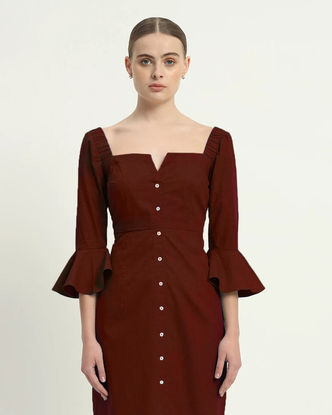 The Rosendale Rouge Cotton Dress