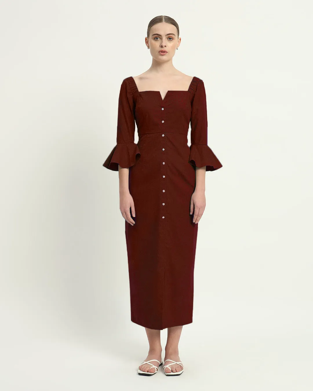The Rosendale Rouge Cotton Dress