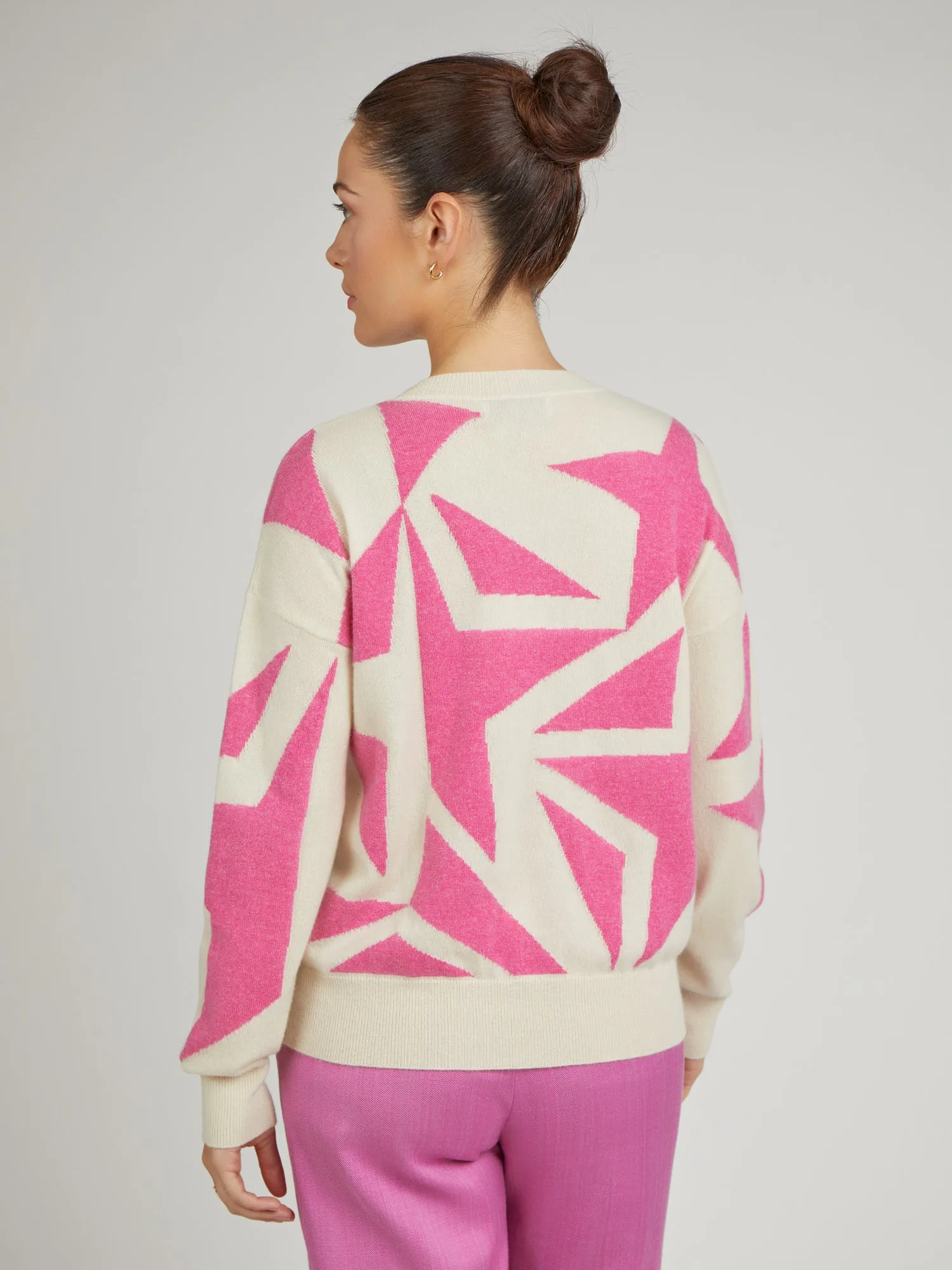Thebe Star Natural White Cashmere Jumper