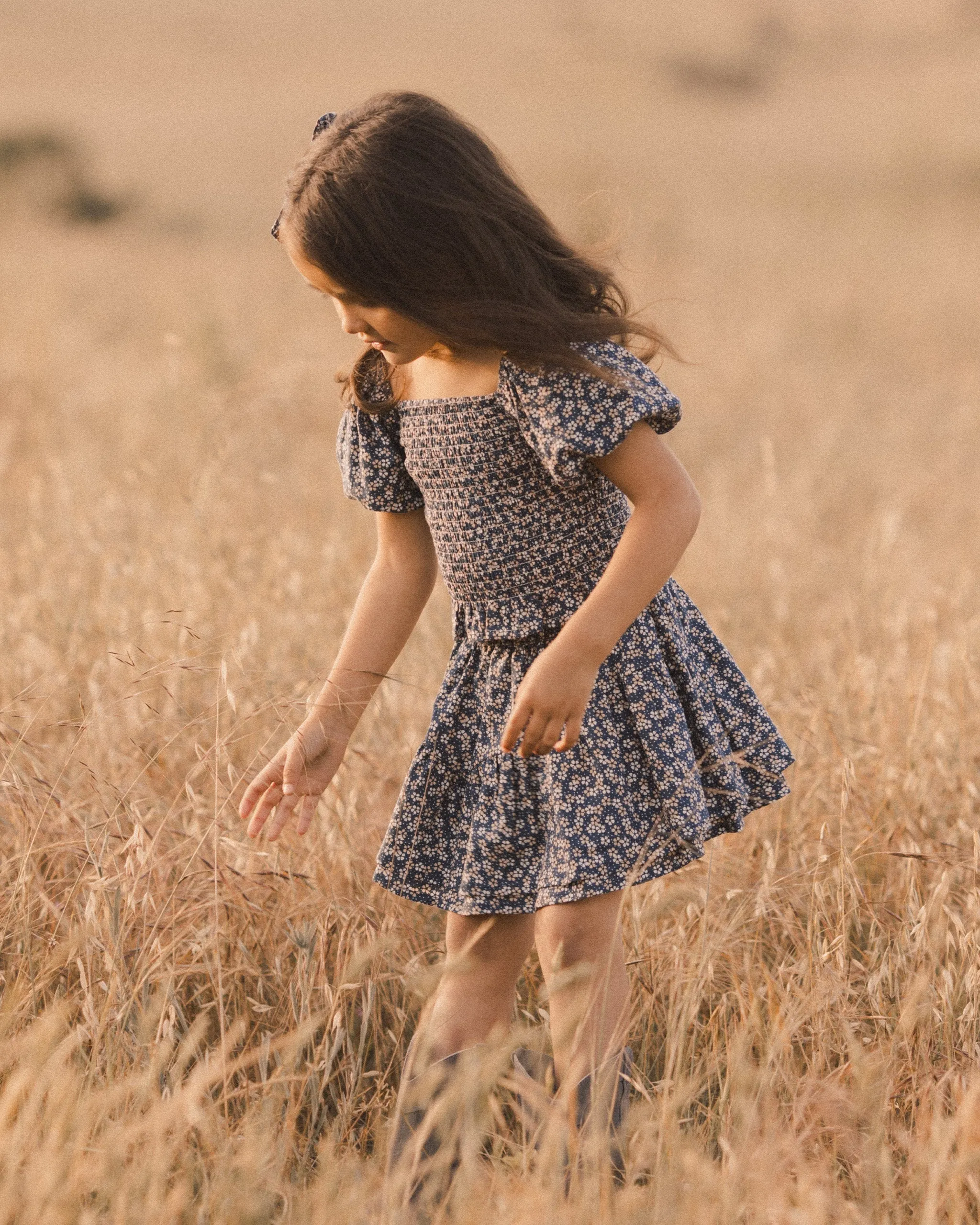 Tiered Mini Skirt | Blue Floral