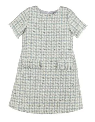 Tiffany Tweed Dress, 2 color ways: Blue Plaid or Lilac Plaid