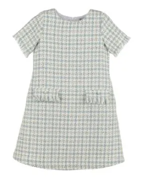 Tiffany Tweed Dress, 2 color ways: Blue Plaid or Lilac Plaid