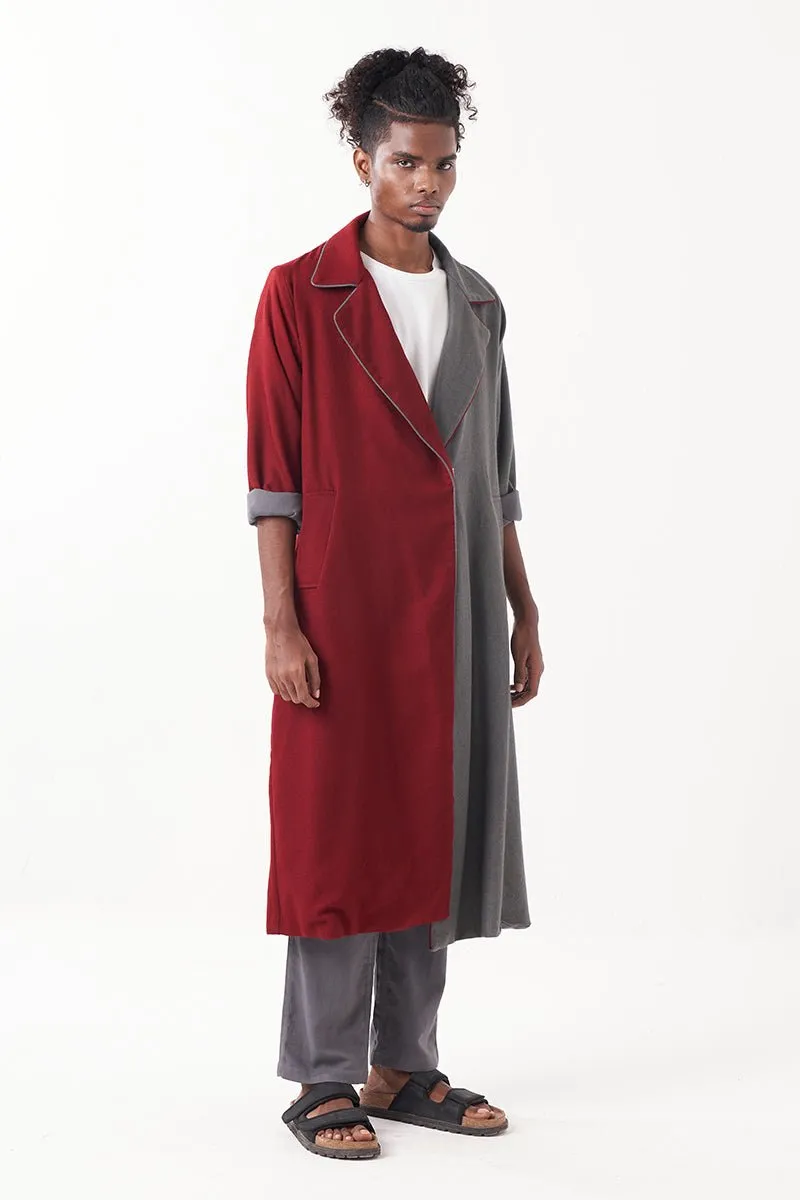 Two Tone Notch Collar Jacket
