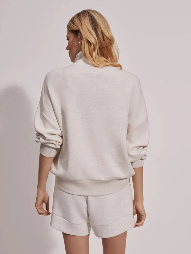 Varley Hawley Half-Zip Sweatshirt Ivory Marl