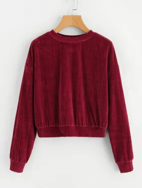 Velvet pullover retro sweater
