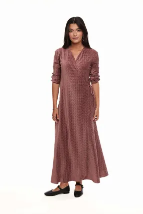 VELVET SIDE TIE MAXI DRESS