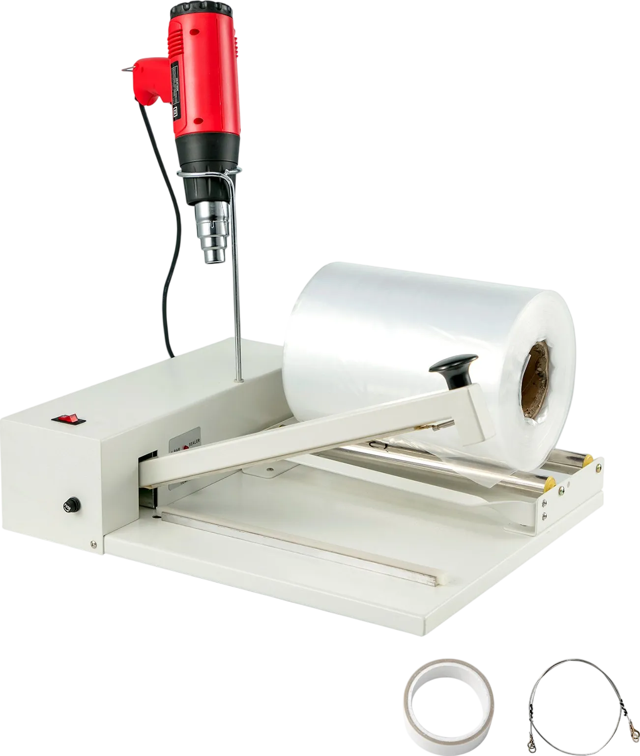 Vevor Shrink Wrap Sealer 12" Sealing Length 450W with Heat Gun New