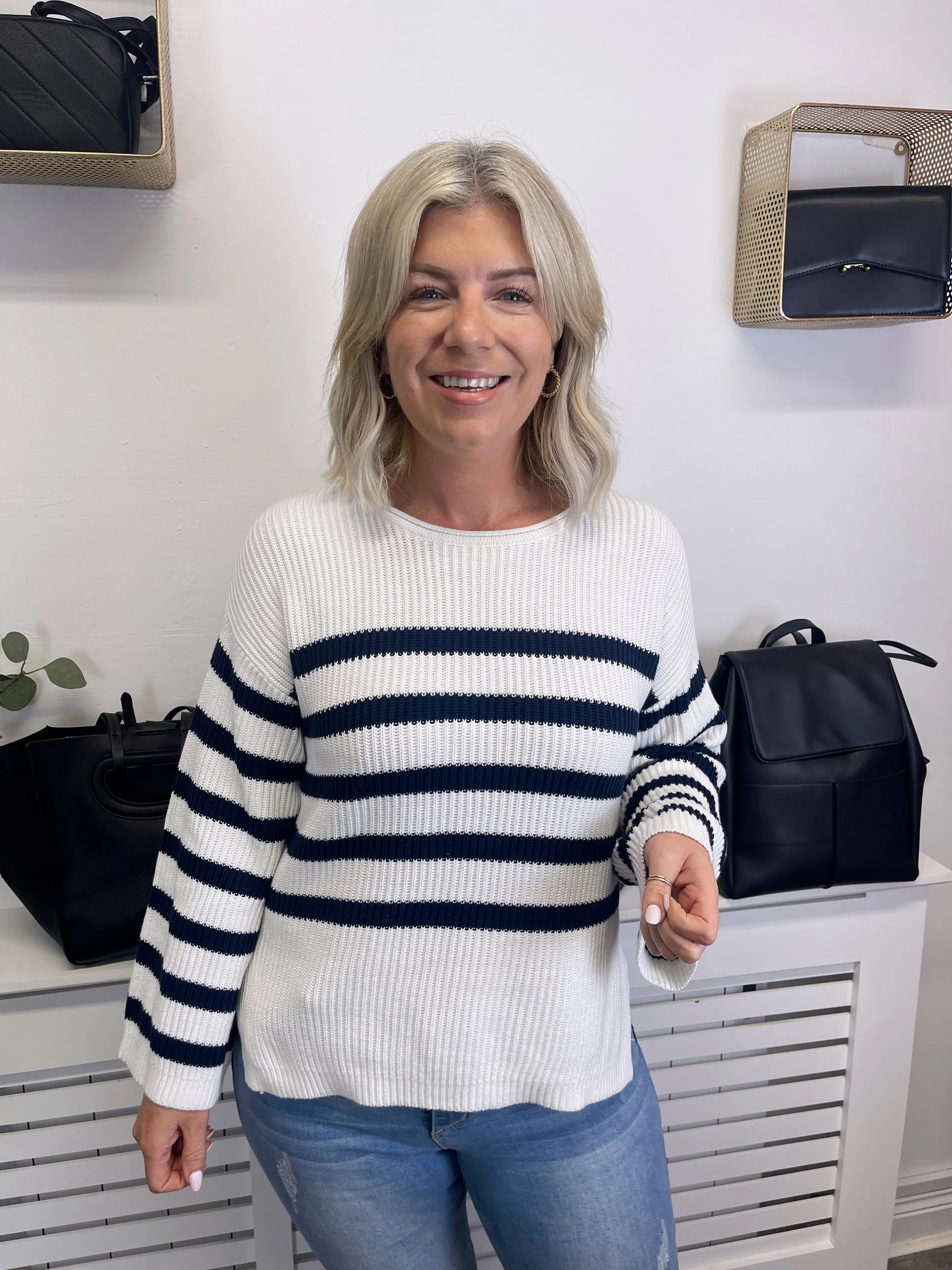 Viching Knit Top (Navy)