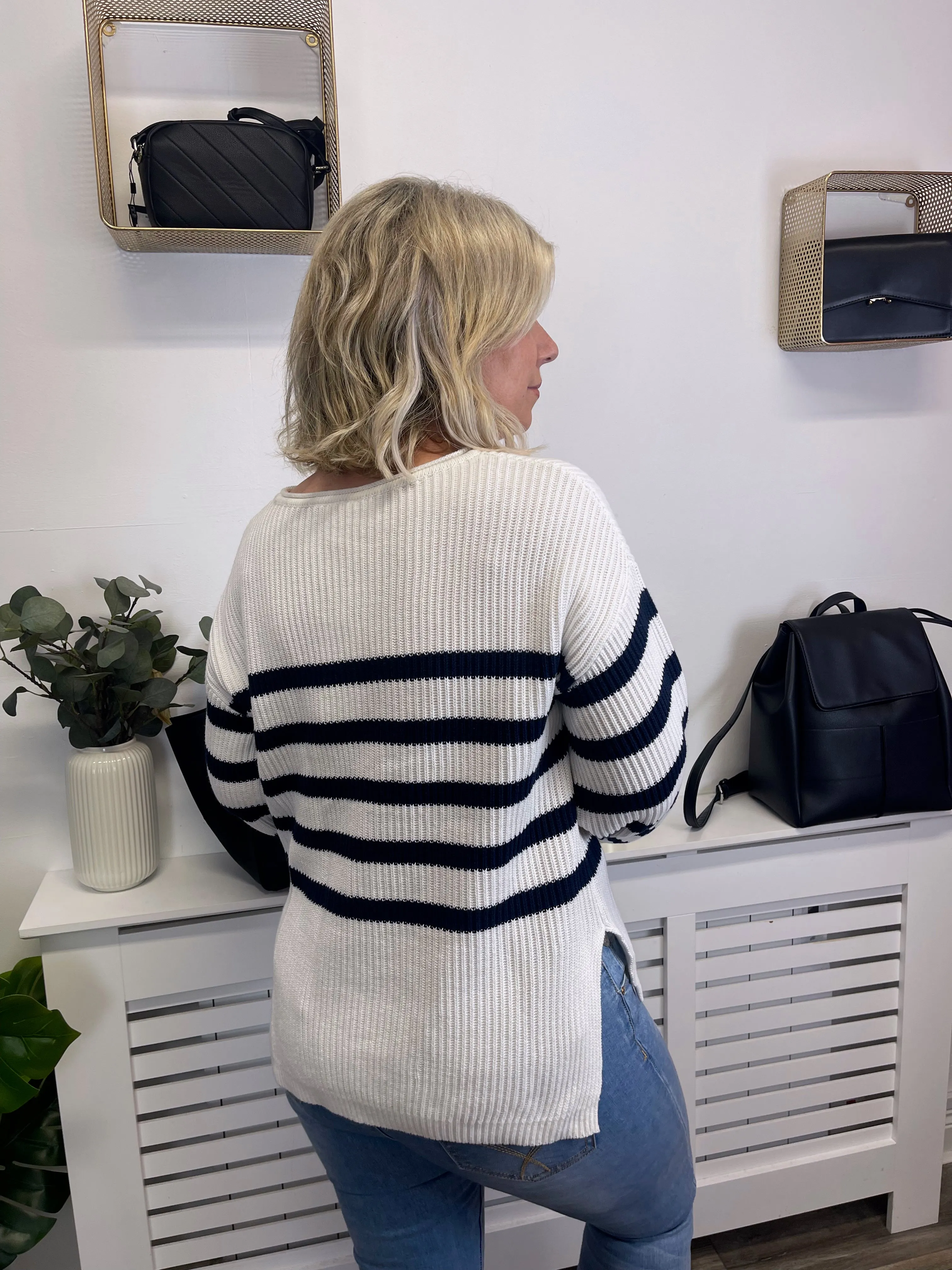 Viching Knit Top (Navy)