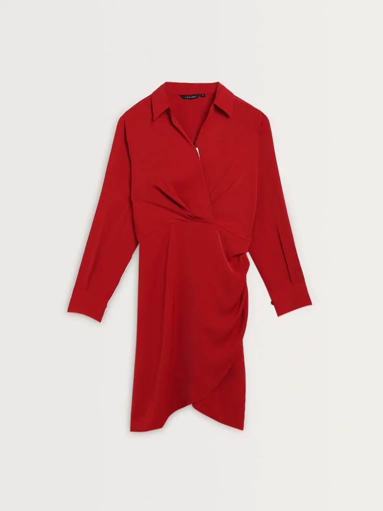 Wardrobe Red Wrap Dress