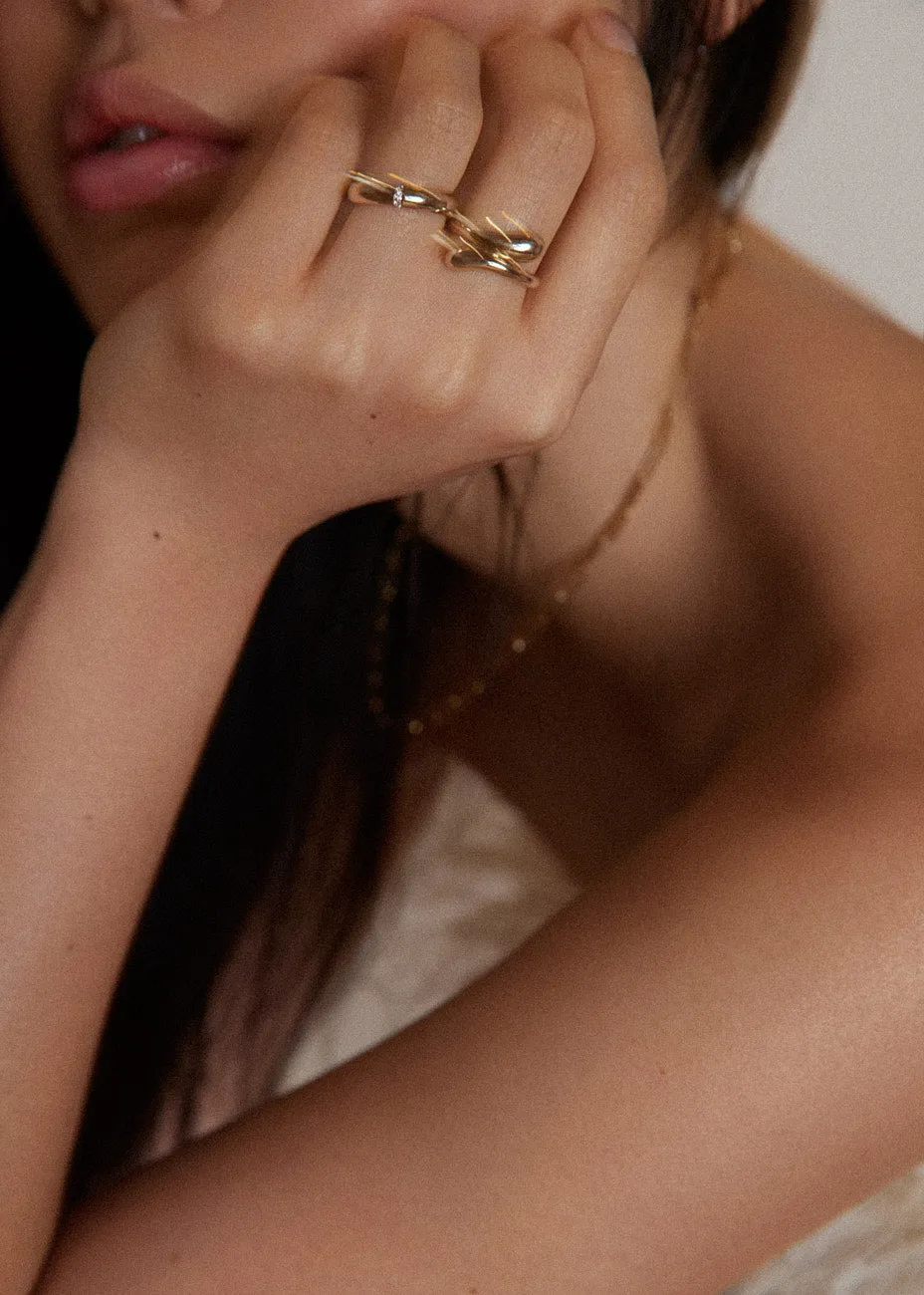 Willow Wrap Around Ring Gold