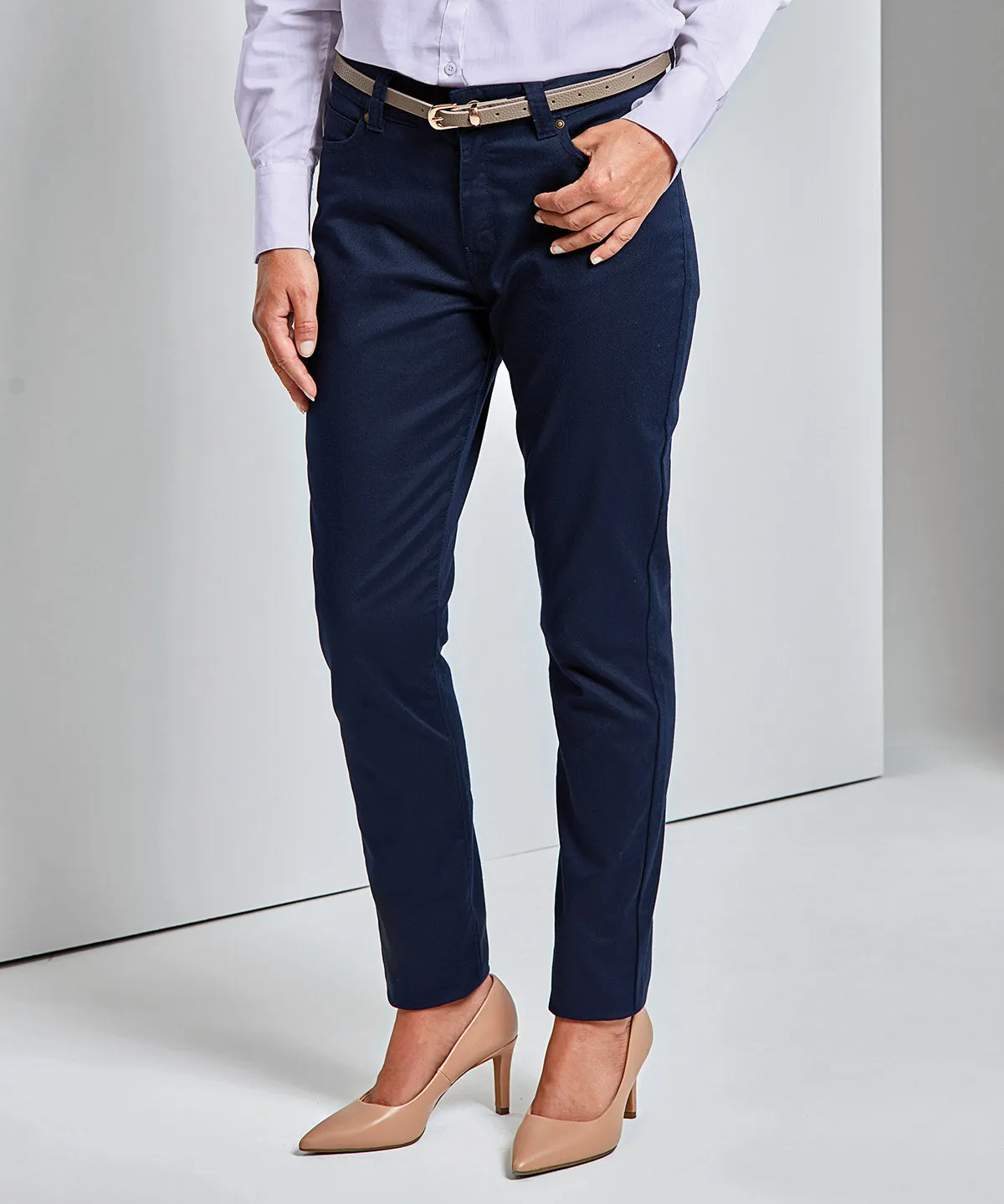 Womens performance chino jeans | Black