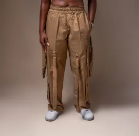 Women's Premium High Waist Cargo Pants | Khaki