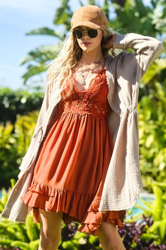Womens Sleeveless Monterey Dress