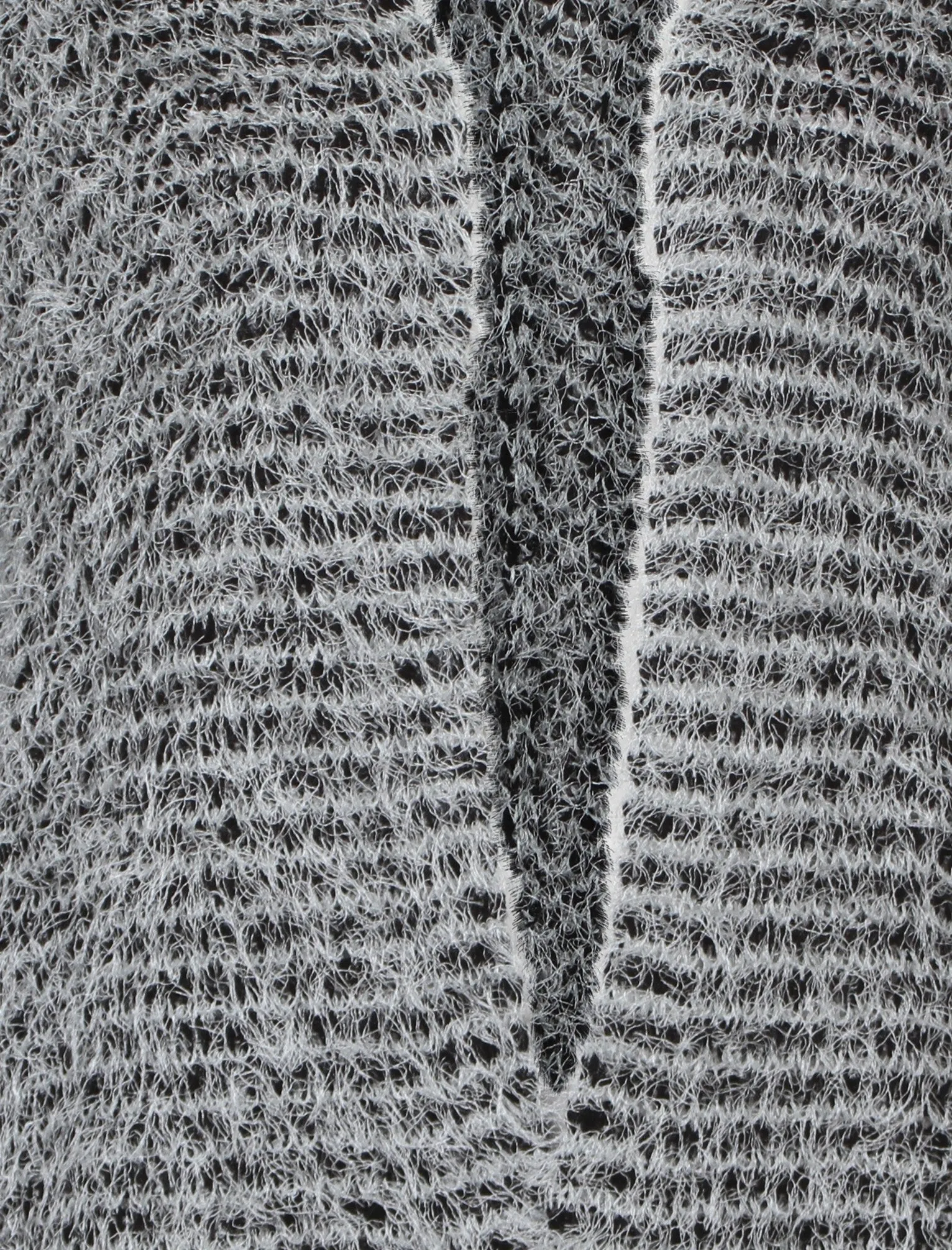 Womens Striped Loose Fit Cardigan in Anthracite