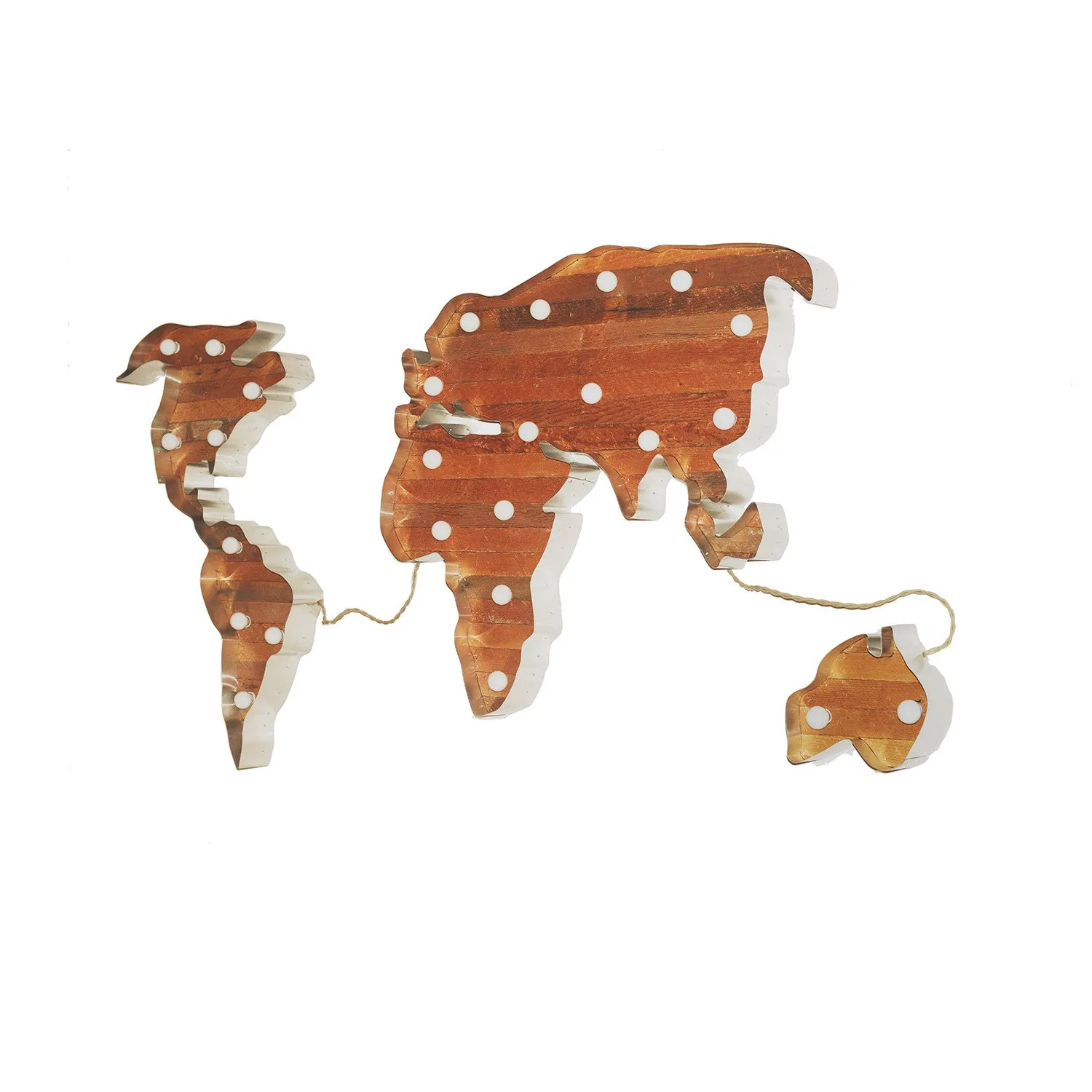 World Map Marquee Light