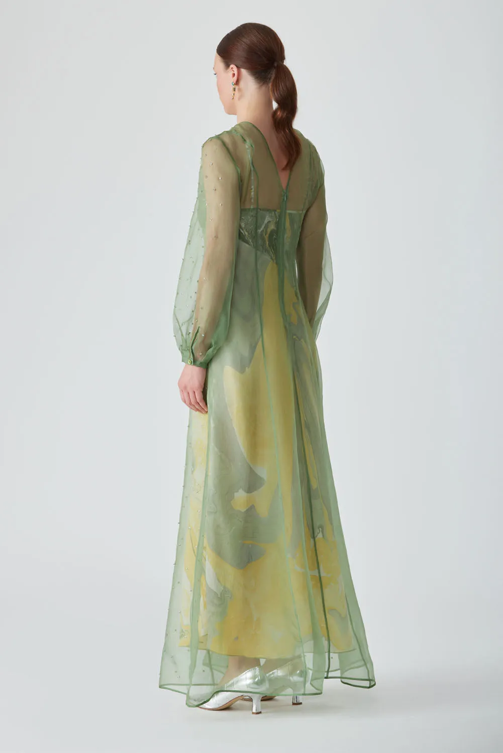 ZORA EMBELLISHED MAXI DRESS - FERN
